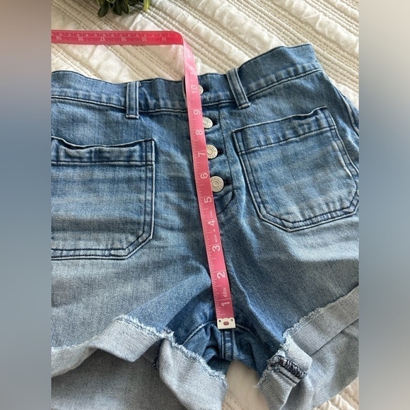 Madewell Button Fly High Waisted Denim Jean Shorts Size 24 - Picture 5 of 13